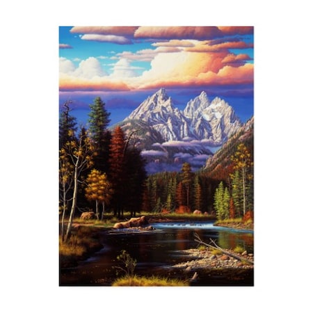 R W Hedge 'Perfect Harmony Mountains' Canvas Art,24x32